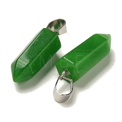 Dyed Natural White Jade Pendants G-Z067-07P-22-1