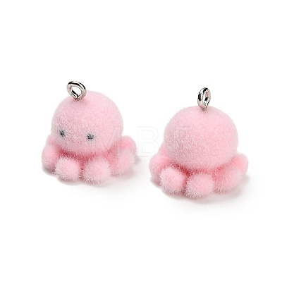 Flocking Opaque Resin Pendants CRES-B039-07-1