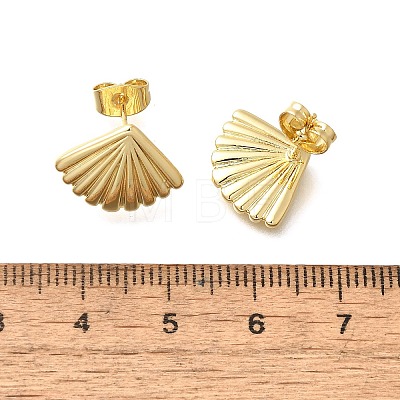 Brass Stud Earrings EJEW-B118-04G-1