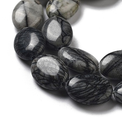 Natural Netstone Beads Strands G-P528-M13-01-1