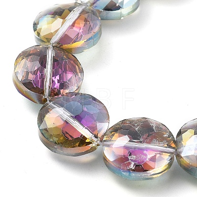 Electroplate Transparent Glass Beads Strands EGLA-M032-01A-FR01-1