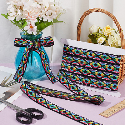 5.4M Vintage Jacquard Polyester Ribbon OCOR-CY0004-49-1
