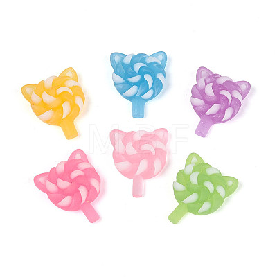 Luminous & Frosted Transparent Resin Cabochons X-RESI-T026-07M-1