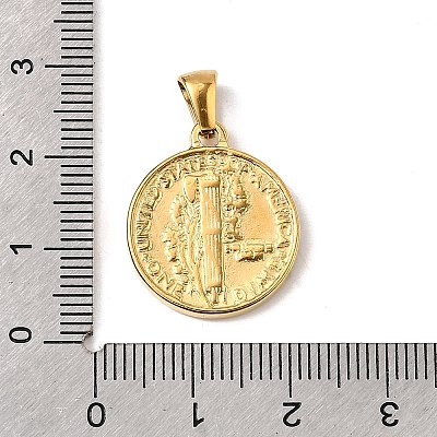 304 Stainless Steel Pendants STAS-B094-01I-G-1