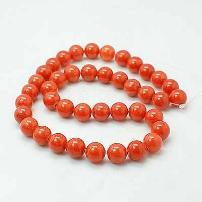 Natural Mashan Jade Round Beads Strands G-D263-12mm-XS18-1