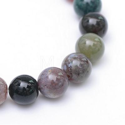 Round Natural Indian Agate Bead Strands G-R345-6mm-08-1