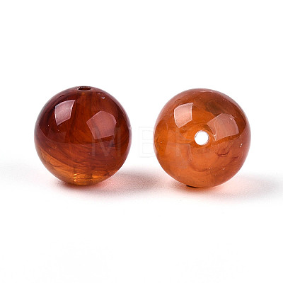 Round Acrylic Imitation Gemstone Beads X-OACR-R029-16mm-15A-1
