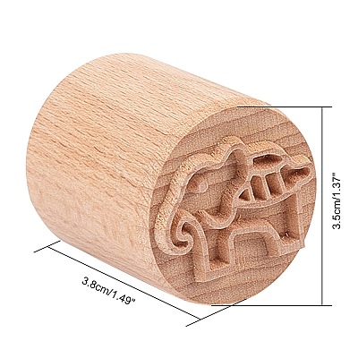Wood Wax Seal Stamp AJEW-WH0122-001-1