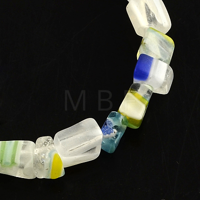 Handmade Millefiori Glass Bead Strands LK-R006-17-1