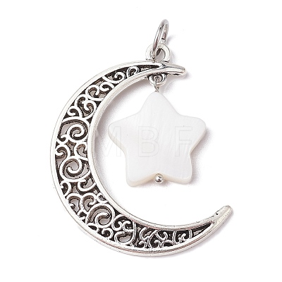 3Pcs Tibetan Style Alloy Moon Pendants PALLOY-JF02290-01A-1
