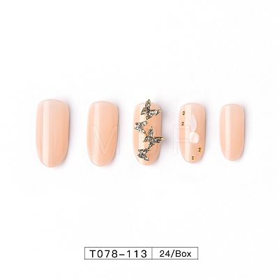 Plastic Almond Full Cover False Nail Tips MRMJ-T078-113-1