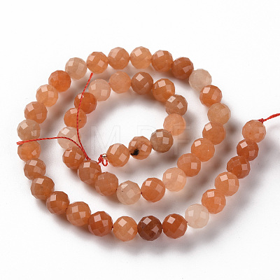 Natural Red Aventurine Beads Strands G-S362-116E-1