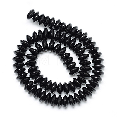 Synthetic Black Stone Bead Spacer Strands G-R359-3x6-01-1-1