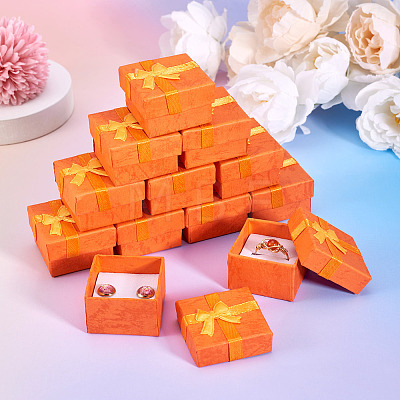 Square Paper Jewelry Ring Gift Boxes with Bowknot CON-TAC0010-80A-1