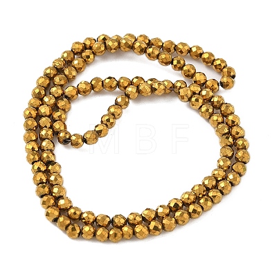 Electroplate Synthetic Magnetic Hematite Beads Strands G-A263-B01-02A-1