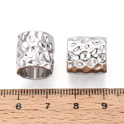 Textured Alloy Large Hole Beads PALLOY-T091-43P-1
