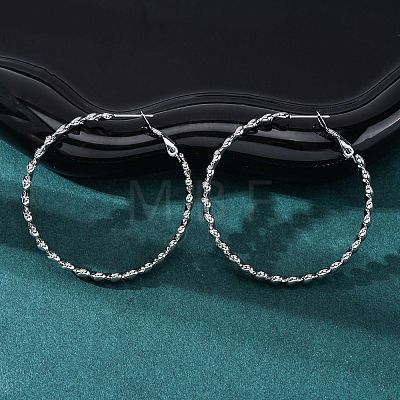 304 Stainless Steel Hoop Earrings EJEW-S250-04A-P-1