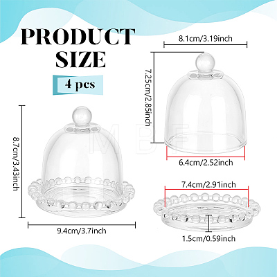 4 Bags Glass Cloche Dome AJEW-BC0011-27-1