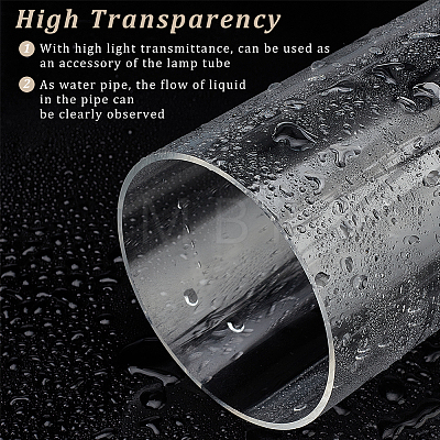 Round Transparent Acrylic Tube AJEW-WH0324-76F-1