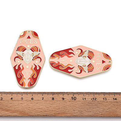 Rack Plating Alloy and Enamel Big Pendants X1-ENAM-T021-29G-1