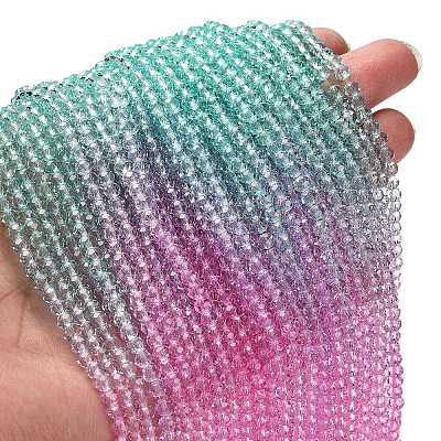 Transparent Painted Glass Beads Strands LS-DGLA-A034-T4mm-A10-1