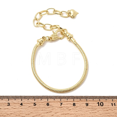 Brass Snake Chain Bracelets for Women BJEW-H639-08G-1
