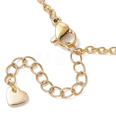 Natural Pearl Rice Pendant Bib Necklaces with 304 Stainless Steel Cable Chains NJEW-JN05944-1
