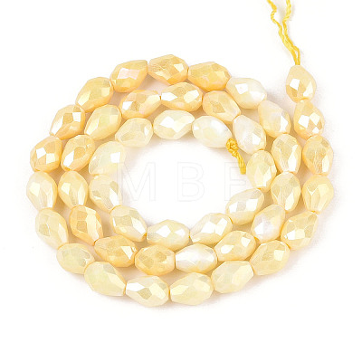 Anti-Tarnish Electroplate Glass Beads Strands X-GLAA-T025-13A-09-1
