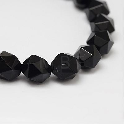 Natural Black Onyx Beads Strands G-K066-13-10mm-1