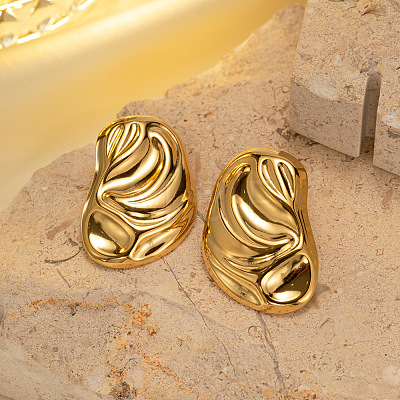 304 Stainless Steel Stud Earrings WG869EB-01-1