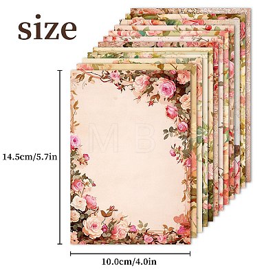 12 Sheets Flower Gradient Theme Scrapbook Paper Pad Sets PW-WG6D175-01-1