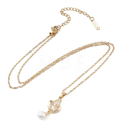 201 Stainless Steel Cable Chain Necklaces NJEW-P309-14G-1