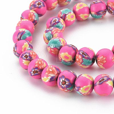 Handmade Polymer Clay Beads Strands CLAY-N008-055-09-1