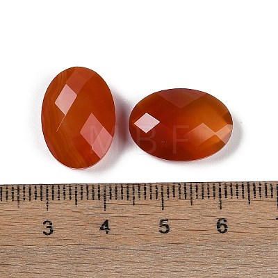 Natural Red Agate(Dyed & Heated) Cabochons G-O175-15C-01-1