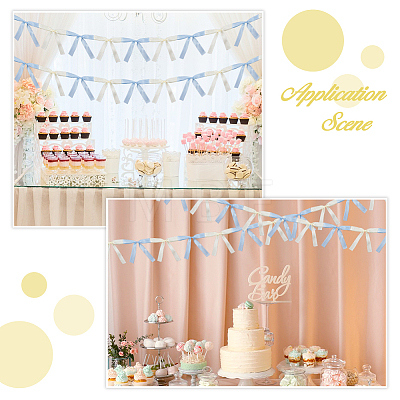 Polyester Bowknot Charms Party Banners DIY-WH0671-313-1