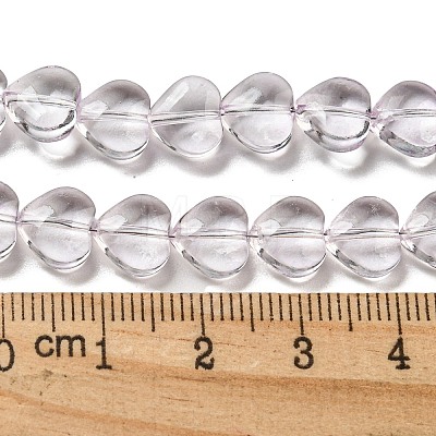 Baking Paint Transparent Glass Beads Strands DGLA-A08-T8mm-KD06-1