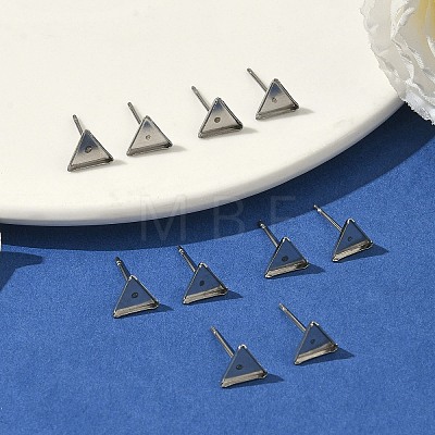 Tarnish Resistant Earring Cabochon Settings 304 Stainless Steel Ear Studs Blank Settings LS-STAS-Q170-11-1