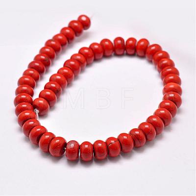Natural Red Jasper Beads Strands G-F347-12x8mm-04-1
