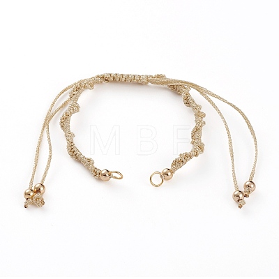 Adjustable Polyester Thread Braided Beaded Bracelet Making AJEW-JB00895-1