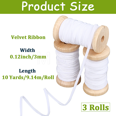 Velvet Ribbon OCOR-WH20012-40D-1