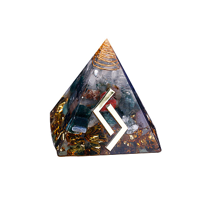 Orgonite Pyramid Resin Display Decorations DJEW-PW0006-03D-1