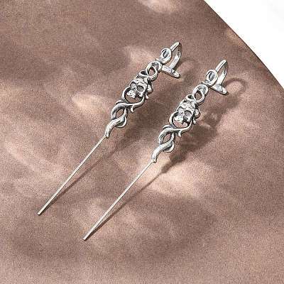 Halloween 316 Stainless Steel Ear Wrap Crawler Hook Earrings AJEW-C044-17B-AS-1