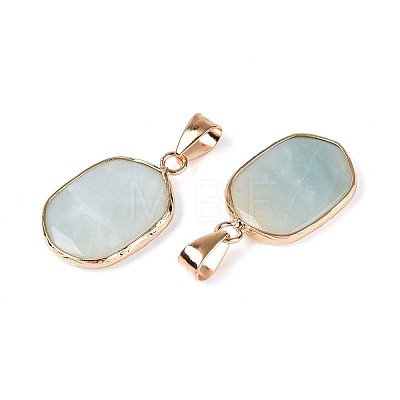 Natural Flower Amazonite Pendants G-N349-04D-G-1