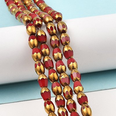 Faceted Electroplate Glass Beads Strands EGLA-P051-04A-B-1