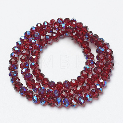 Electroplate Glass Beads Strands EGLA-A034-T2mm-I13-1