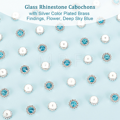 Olycraft Glass Rhinestone Cabochons FIND-OC0002-33A-1