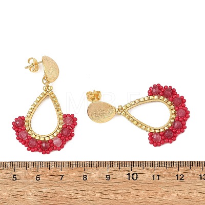 201 Stainless Steel Stud Earrings EJEW-MZ00809-1