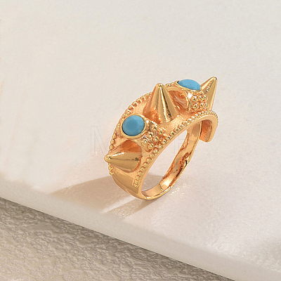 Brass Pave Cubic Zirconia Finger Rings for Women CN0771-4-1