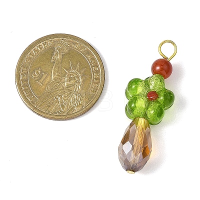 Handmade Lampwork with Glass Pendants PALLOY-JF04697-1