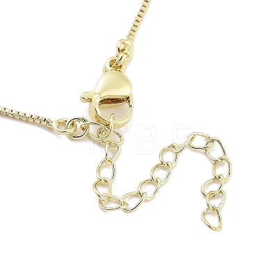 Brass Micro Pave Clear Cubic Zirconia Pendant Necklaces NJEW-B101-01G-03-1